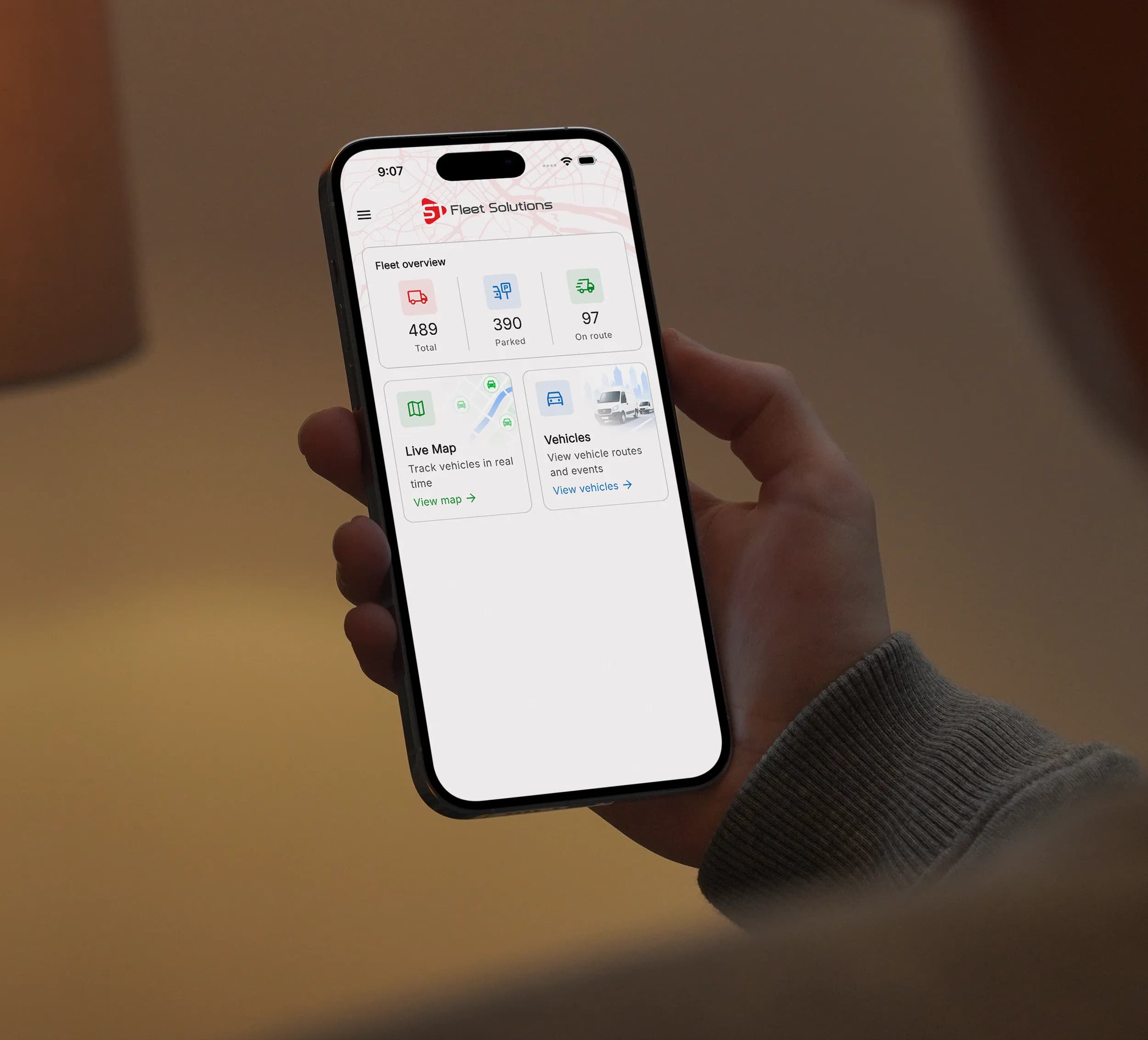 Mobile app screen