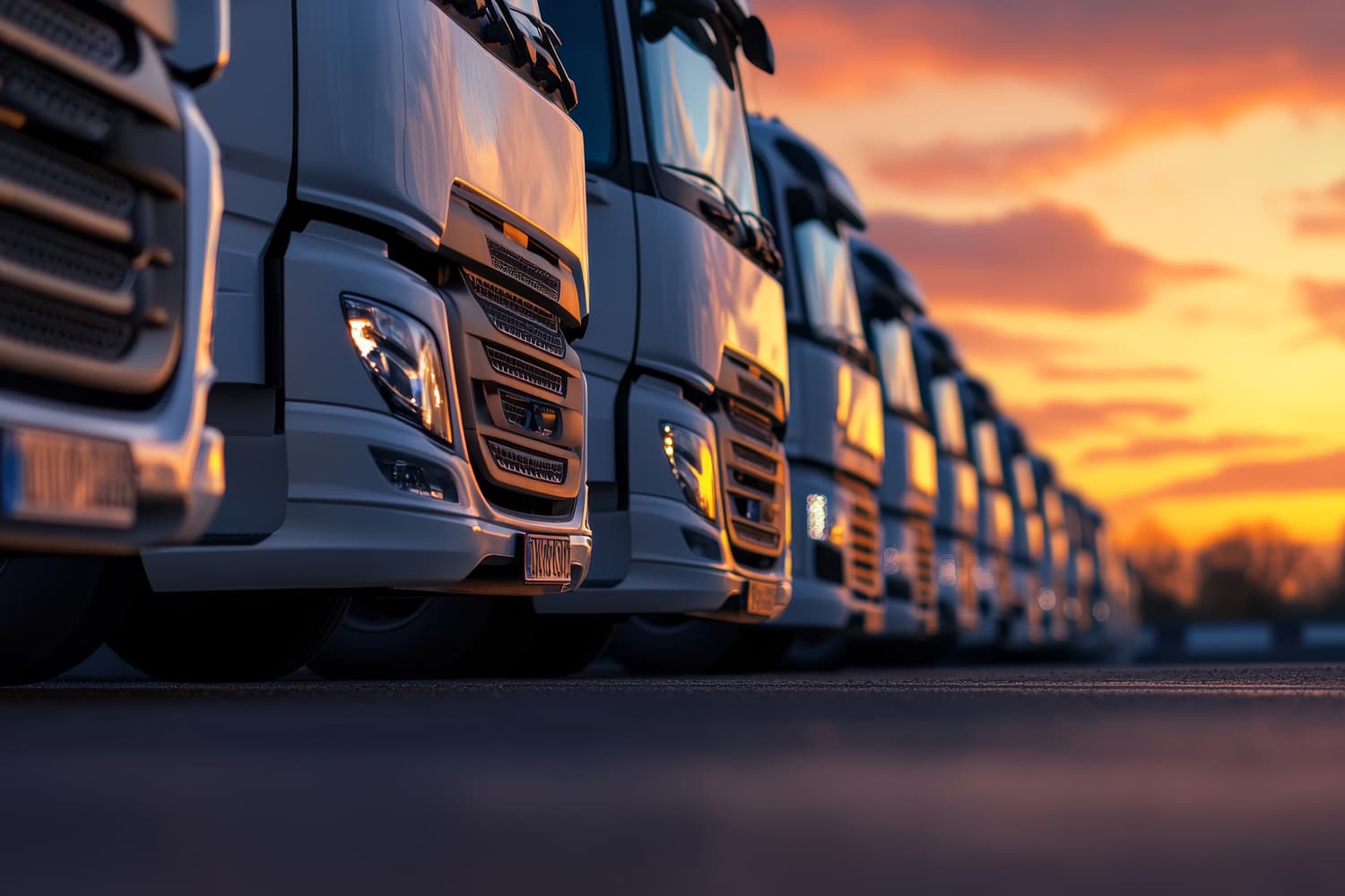 Truck fleet for GPS-based fleet management